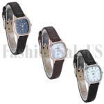 Womens Luxury Ultrathin Square Dial Leather Band Analog Quartz Sport Wrist Watch