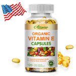 Vitamin E Oil 120 Softgels | Vit E Capsules Vegan for Hair Skin Nail Face Health