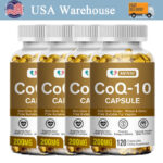 Coenzyme Q-10 Capsules 200mg Support Nerve & Heart Health,Reduce Fatigue COQ10