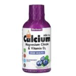 Bluebonnet Nutrition Liquid Calcium Magnesium Citrate & Vitamin D3 – Blueberry