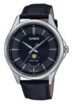 Casio Standard Analog Moon Phase Black Dial Japan Mov’t MTP-M100L-1A Mens Watch