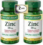 2 Pack ZINC 50 mg 200 Caplets (2×100), Vegetarian, Non-GMO, Immune Support NEW