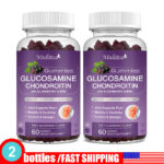 2 Pack Glucosamine Chondroitin Gummies MSM Triple Strength Joint Support 1500mg