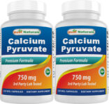 2 Pack Best Naturals Calcium Pyruvate 750 mg 120 Capsules