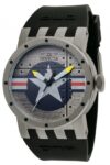 Invicta Men’s DNA Bomber Fighter Plane Silver Dial Black Silicone Watch 11649