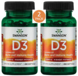 2 Pack Vitamin D-3 5000 IU 500 Softgels (2×250) Bone Health Immune Muscle D3 d 3