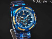 New Invicta Men’s 52mm BLUE LABLE Bolt Quartz Chronograph Stainless Steel Watch