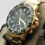 FOSSIL MEN’S WATCH BANNON MULTIFUNCTION GOLD-TONE STAINLESS S GREEN DIAL BQ2493