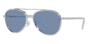 Tory Burch Women’s Fashion TY6089-330672-57 57mm Transparent Azure Sunglasses