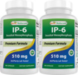 2 Pack Best Naturals IP-6 510 mg 180 Capsules