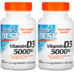 Doctor’s Best, (2 Pack) Vitamin D3, 125 mcg (5000 IU), 360 Softgels