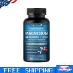 Magnesium Glycinate 500mg + Zinc (Vitamin D3+B6) – Muscle Energy,Sleep Support