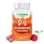 VitaWorks Kids Vitamin B12 1000 mcg, Cellular Energy Vitamins, 120 Chewables