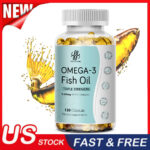 120 Pills Omega 3 Fish Oil Capsules 3x Strength 3600mg EPA & DHA Highest Potency