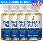 omega 3 fish oil capsules 3x strength 2160mg epa & dha, highest potency 120Pills