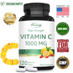 High Strength Vitamin C (Ascorbic Acid) 1000mg -Collagen Production,Antioxidants