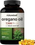 NatureBell Oregano Oil with Black Seed Oil 7500Mg, 360ct, Immune Health, Non-Gmo