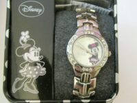 Disney Minnie Mouse Women’s Stainless Steel Watch With Crystals MN2017