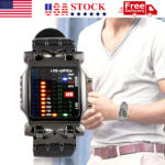 Luxury Men’s Steel Watch LED Sports Date Digital Bracelet Wristwatch Waterproof