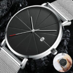 Luxury Men’s Watch Business Ultra Thin Stainless Steel Analog Quartz Wristwatch