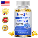 Quercetin Softgel 1000mg with Bromelain & Zinc Natural Immune Support Supplement