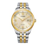 Citizen Eco-Drive Men’s Classic Silver-Gold Calendar Watch 41MM BM7259-51P