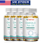 2500mg Omega 3 & 3600mg Fish Oil Capsules EPA & DHA Heart Health Organic Natural