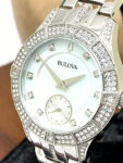 Bulova Women’s Watch 96L291 Quartz White Mother of Pearl Dial Stainless Steel