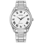 Citizen Eco-Drive Women’s Arezzo Silver Roman Numeral Watch 35MM EM0970-53A