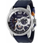 Invicta Men’s Watch Aviator Chronograph Blue and Silver Dial Nylon Strap 39655