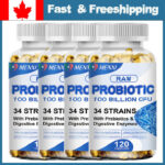 100 Billion Probiotics CFU Potency Gut Health Probiotic Supplement 1-4 Bottles