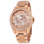 Fossil Riley Multi-Function Rose Gold-plated Ladies Watch ES2811