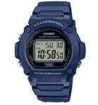 Casio W219H-2AV,   Chronograph Watch, Blue Resin Strap, Alarm, Illuminator