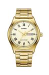 Casio MTPV006G-9B, Men’s Goldtone Bracelet Watch, Day/Date