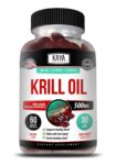 Krill Oil 500 mg with Omega-3 EPA, DHA & Astaxanthin Supplements 60ct Softgels