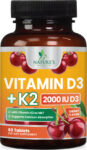 Vitamin D3 with K2 Supplement – High Potency Vitamin D Complex, Chewable