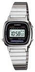 Casio LA670WA-1, Digital Watch, Silver-tone Metal Band, Alarm, Timer