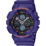 Casio Purple Mens Analogue-Digital Watch G-shock GA-140-6AER