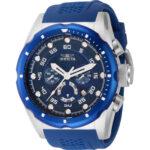 Invicta Men’s Watch Speedway Chronograph Black Dial Blue Silicone Strap 41560