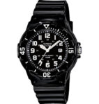 Casio LRW200H-1BV, Women’s Analog Black Resin Band, Date, 100 Meter WR