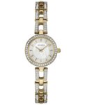 Bulova Women’s Quartz Mother of Pearl Stainless Steel Gold Watch 23MM 98L213