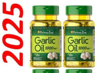 Garlic Oil 1000MG 2X100=200 Caps Cholesterol Health Pill Fresh 05/2025 Wholesale