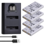 4 Pcs EN-EL5 ENEL5 Battery & LED Dual USB Charger for Nikon Coolpix P530 P520 P510 P100 P500 P5000 P5100 P6000 3700 4200 Camera.