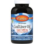 Carlson Super Wild Norwegian Cod Liver Oil Gems 1,000 mg 250 Sgels