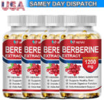 Berberine 1200mg – High Potency Berberine Capsules – 120PC – Blood Sugar Support