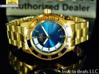 NEW Invicta Men’s 45mm RACER Specialty Quartz BLUE DIAL Gold Tone SS Watch