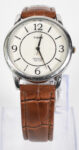 Timex Men’s Analog Watch Brown Faux Leather Band Date 30M 35mm Indiglo #I044