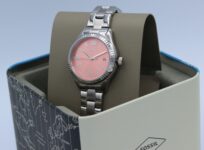 NEW AUTHENTIC FOSSIL RYE SILVER PINK BQ3805 WOMEN’S WATCH