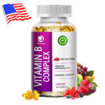 Vitamin B Complex 120 Capsules B1,B2,B3,B5,B6,B7,B9,B12, Immune Support Pills