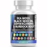 Sea Moss 3000mg Black Seed Oil 2000mg Ashwaganda 1000mg Tumeric 1000 Bladderwrac